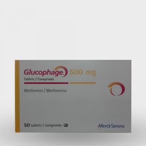 Glucophage 500 mg 50 tablets