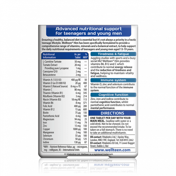 Wellteen Him 13 to 19 years