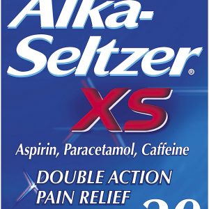 AlkaSeltzer XS apirin,paracetamol,caffeine double action pain relief 20 effercent tab